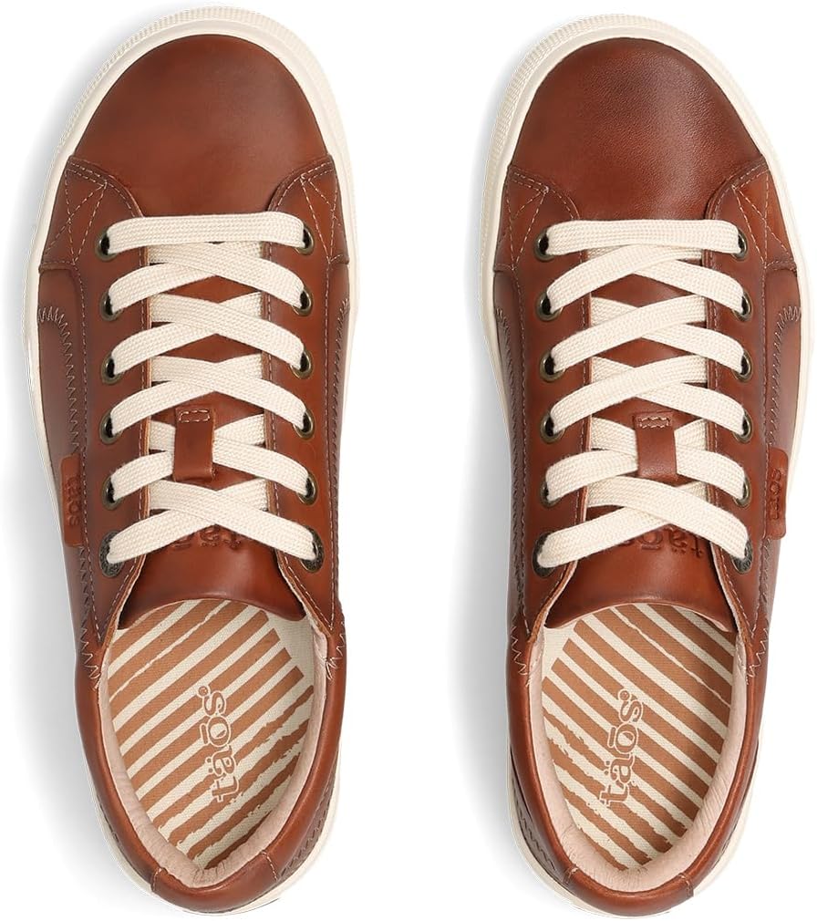 Taos Plim Soul Lux Women's Sneaker - Soft Premium Leather Lace Up Sneakers with All Day Walking Comfort and Support