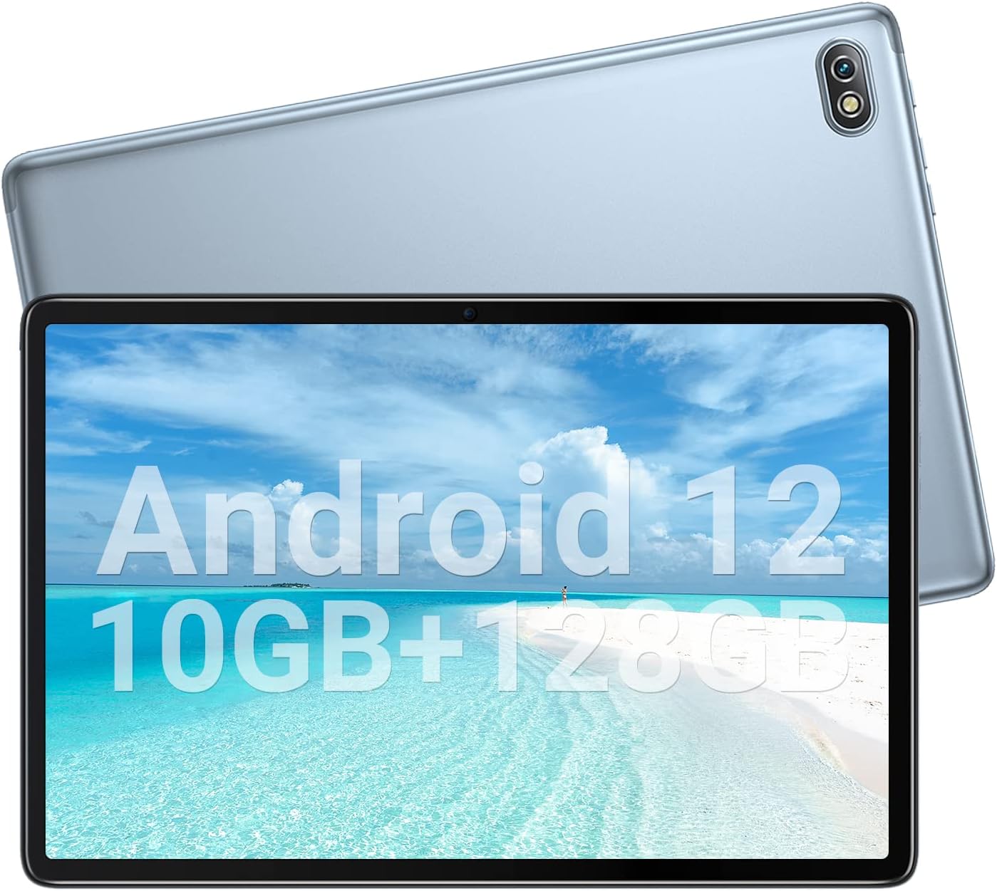 Blackview Tab 7 PRO Tablet Android 12 Tablet 10.1 Pollici, 6GB+128GB(TF 1TB), Octa-Core, Dual SIM 4G LTE + 5G WIFI Tablet PC, 13MP+8MP Fotocamera, 6580mAh Batteria, Face ID GPS OTG BT5 Type C Blu