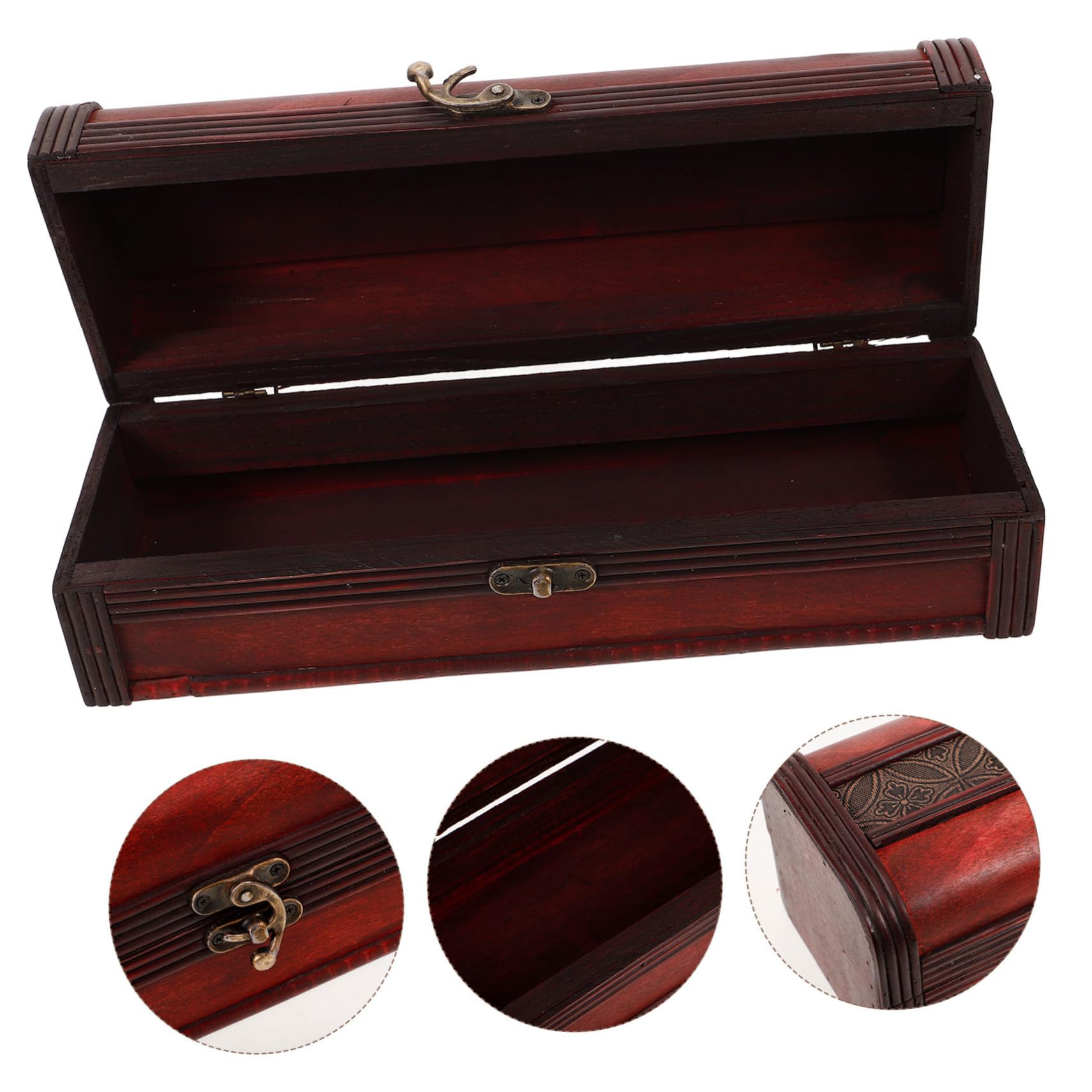 Coffret en Bois pour Vin Rouge, Boîte Rétro, Rangement Sûr