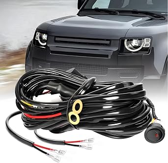 CO LIGHT Wiring Harness 2 Leads for LED Light Bar Led Work Light 12V Switch Relay Wire Harness Kit for Off Road ATV UTV [Energy Class A]