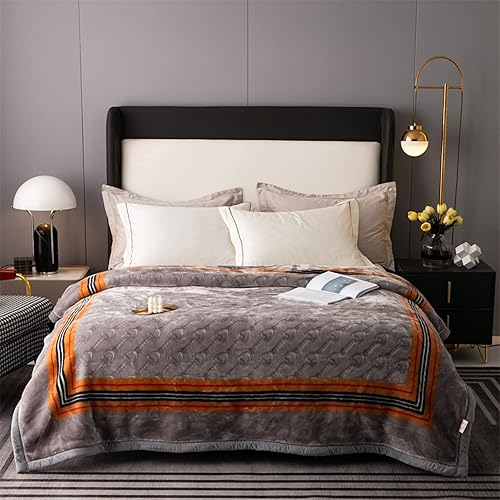 LGYKUMEG Manta gruesa para invierno, manta pesada de visón coreano de 79 x 91 pulgadas, suave y cálida, manta térmica de invierno reversible de 10 disponible en Yaxa El Salvador