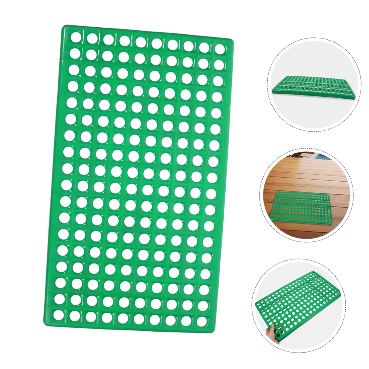 BESTonZON 2 Stück-Pack Kunststoff Unterlage mit Runden Lüftungslöchern für Kaninchenkäfige Atmungsaktive und Abflussfähige Bodenmatte zur Zucht von Kaninchen