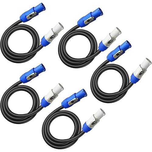 5Pack PowerCon Power Cable 12AWG PowerCon Extension Cable-3FT