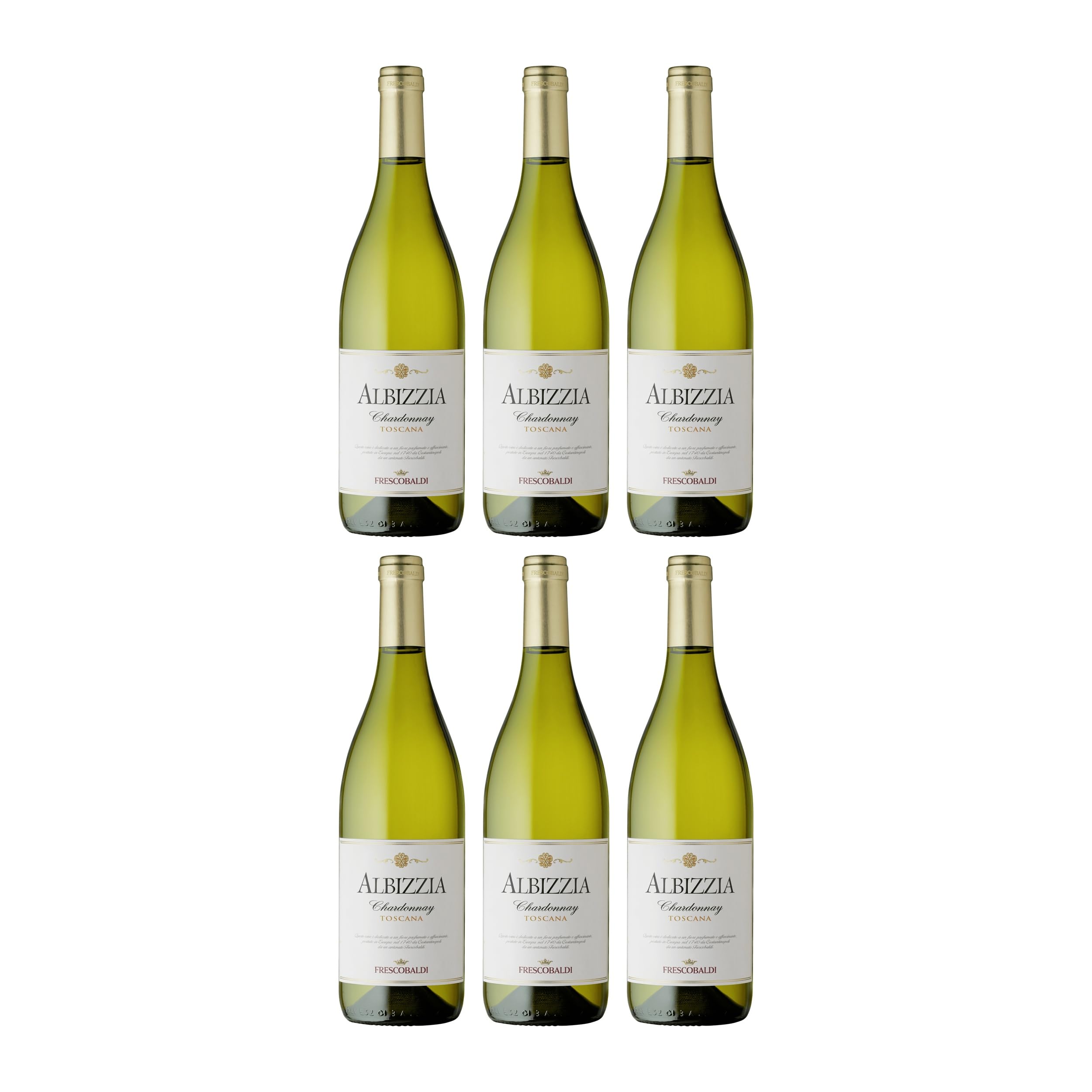Frescobaldi Toscana Albizzia Chardonnay IGT Weisswein Weiss Trocken Italien inkl. FeinWert E-Book (6 x 0.75 l)