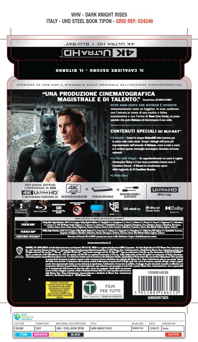 CAVALIERE OSCURO - IL RITORNO - Steelbook (4K Ultra HD + Blu-Ray)