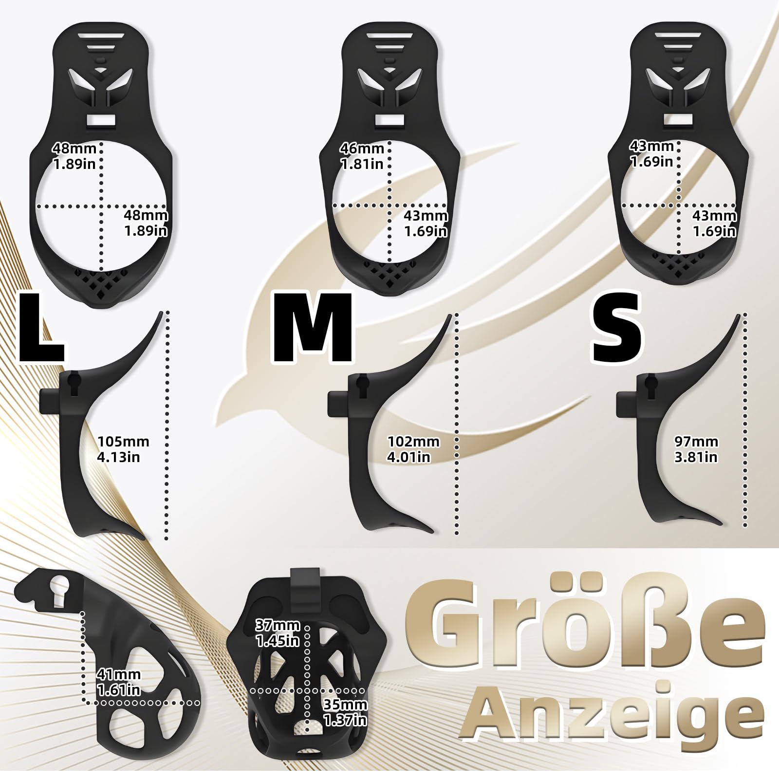 Cage de Chasteté Pénis Sex Toys Cage de Chasteté avec Serrure Dissimulée et 3 Tailles Différentes Chastity Cage avec Pénis et Testicules Masculins en Bondage Ceintures de Chasteté (M,White)
