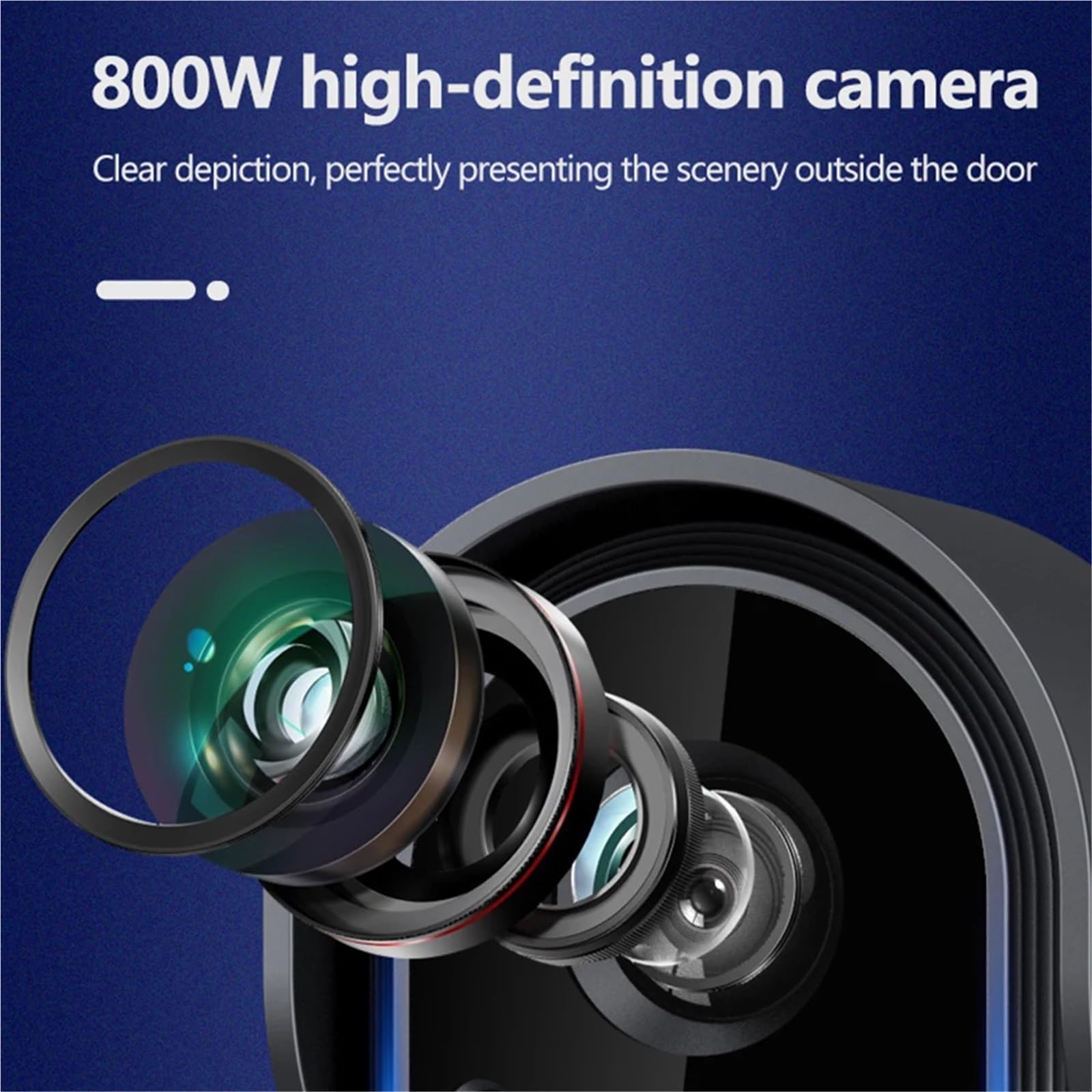 Timbre con vídeo Inteligente Timbre Visual inalámbrico, Pantalla IPS y visión Nocturna, Seguridad Mejorada for el hogar, 2.4G, WiFi, 4.3 Pulgadas para hogares Inteligentes, oficinas y hogares