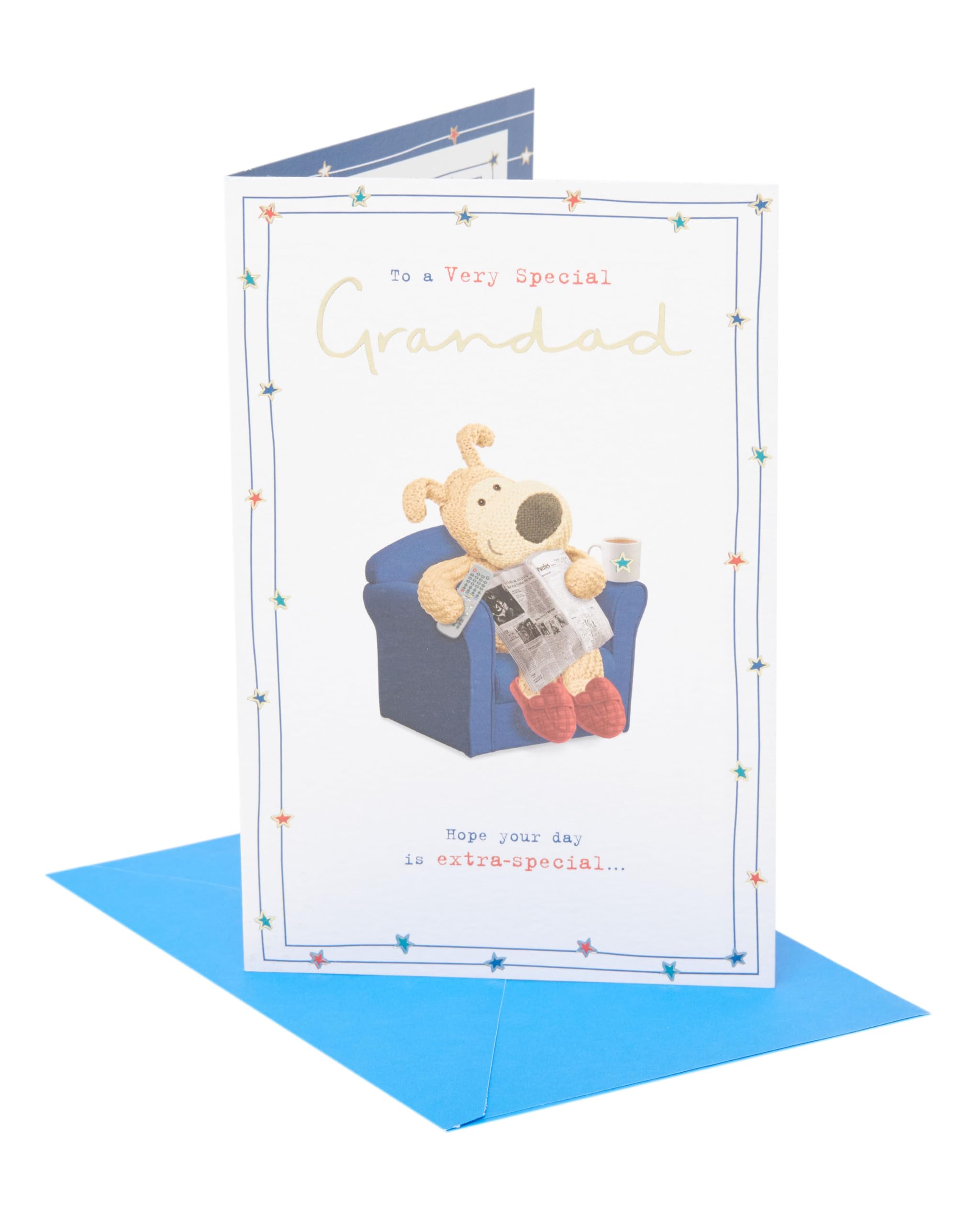 Boofle Father's Day Card For Grandad With Envelope - Cute Design