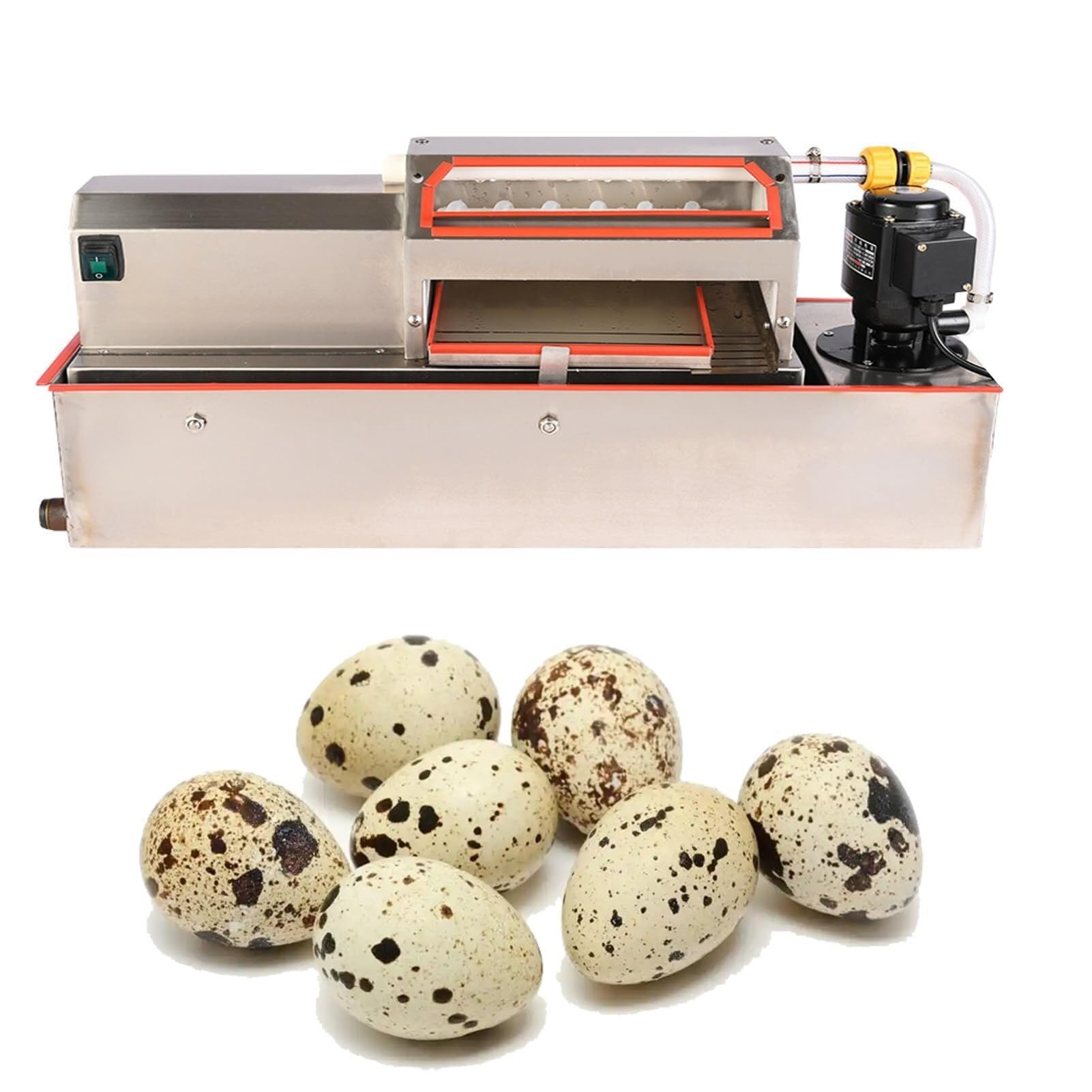OLSKFUH Automatic Quail Egg Shelling Machine, Electric Quail Egg Shelling Machine, Bird Eggs, Boiled Quail Egg Shelling Tool 70 Kg/Hour,