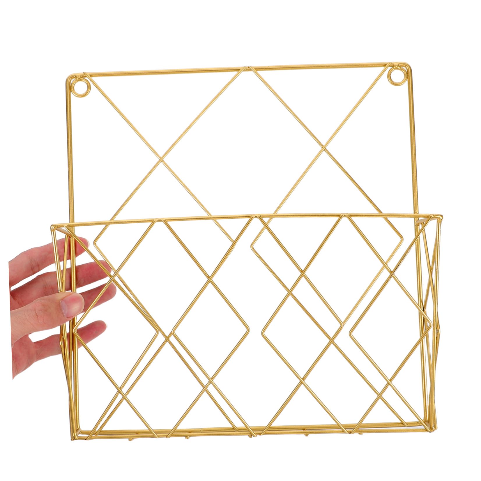 3 Piezas Organizador de Archivos de Pared de Hierro Dorado Compartimentos