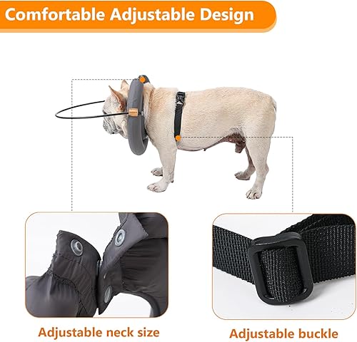 Miniatura 5 de Hekisace - Accesorios para perros ciegos, anillo ligero para perros y gatos ciegos, dispositivo de guía ajustable, arnés de collar de mascotas,