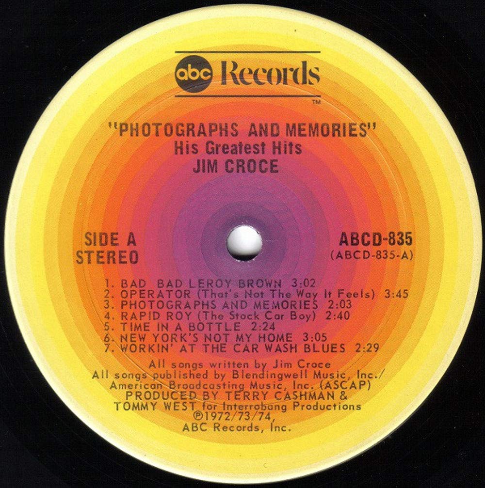 Jim Croce: Photographs & Memories His Greatest Hits