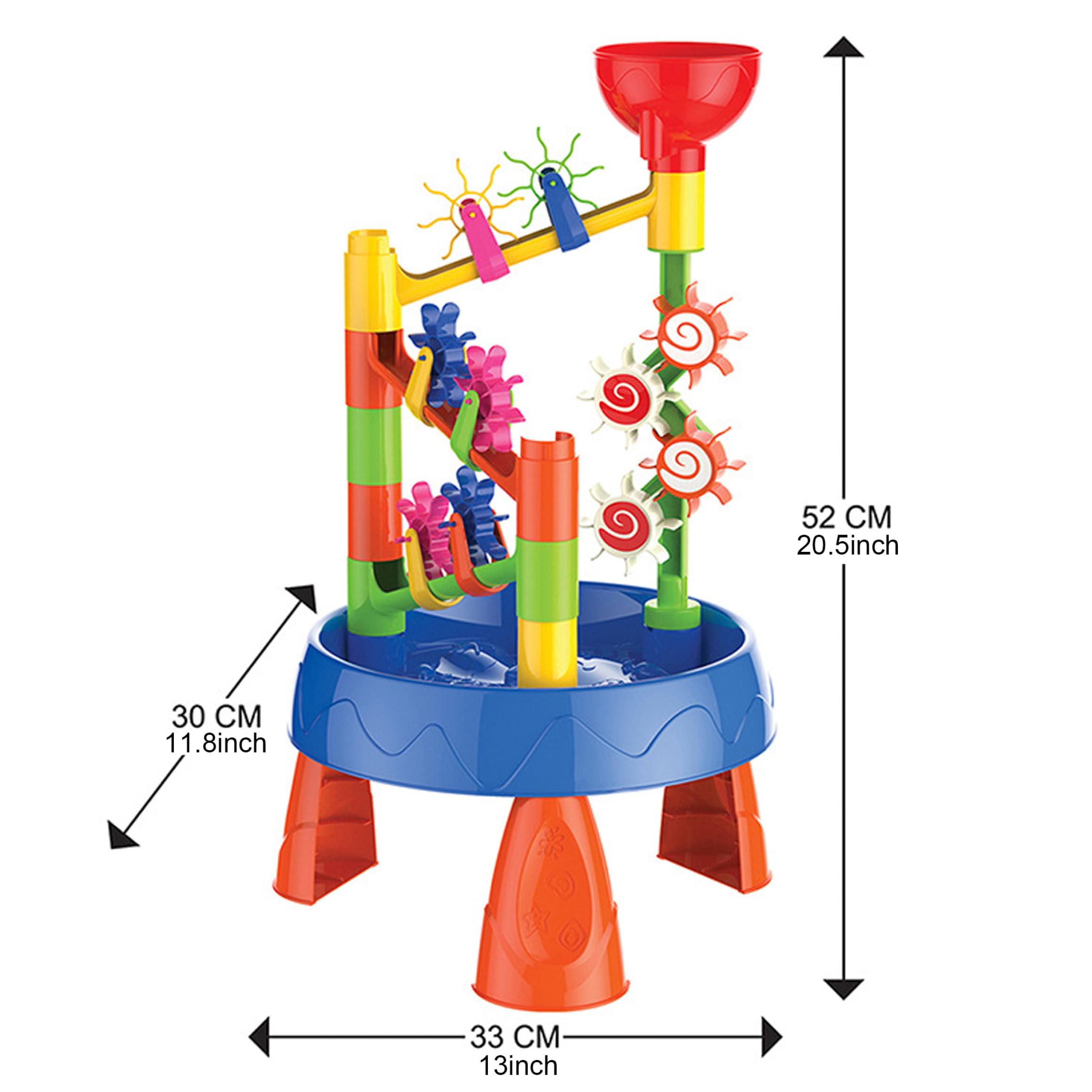 Sand-Wassertische, Baby-Wassertisch, Kindertisch zum Spielen im Freien – 32-teiliges Sand- und Spielzeug-Set für Kleinkinder mit Rad, Eimer, Schaufel für Kinder im Alter von 1–8 Jahren, Sommer, Stran