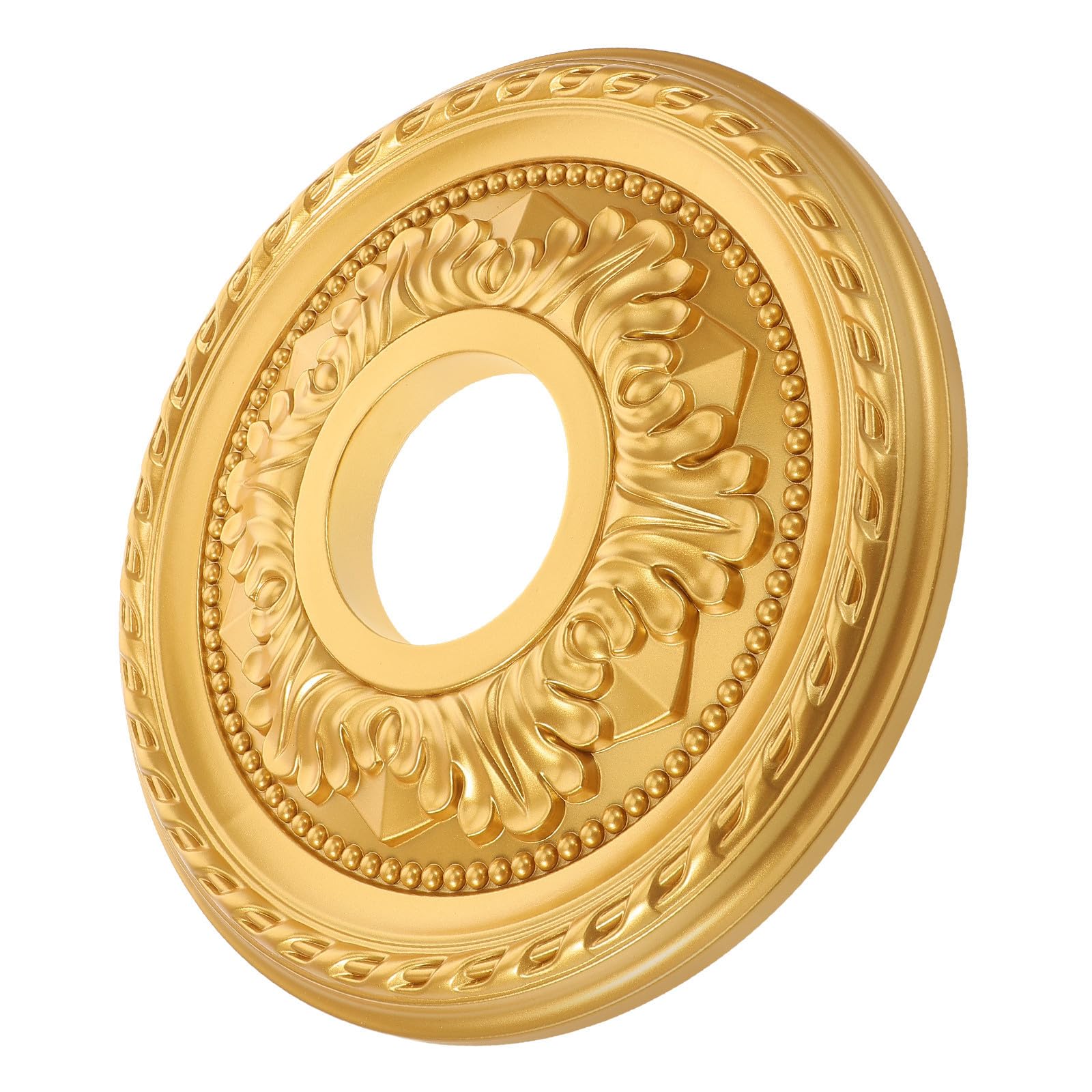 Medallón de techo redondo dorado Beaupretty para ocultar imperfecciones