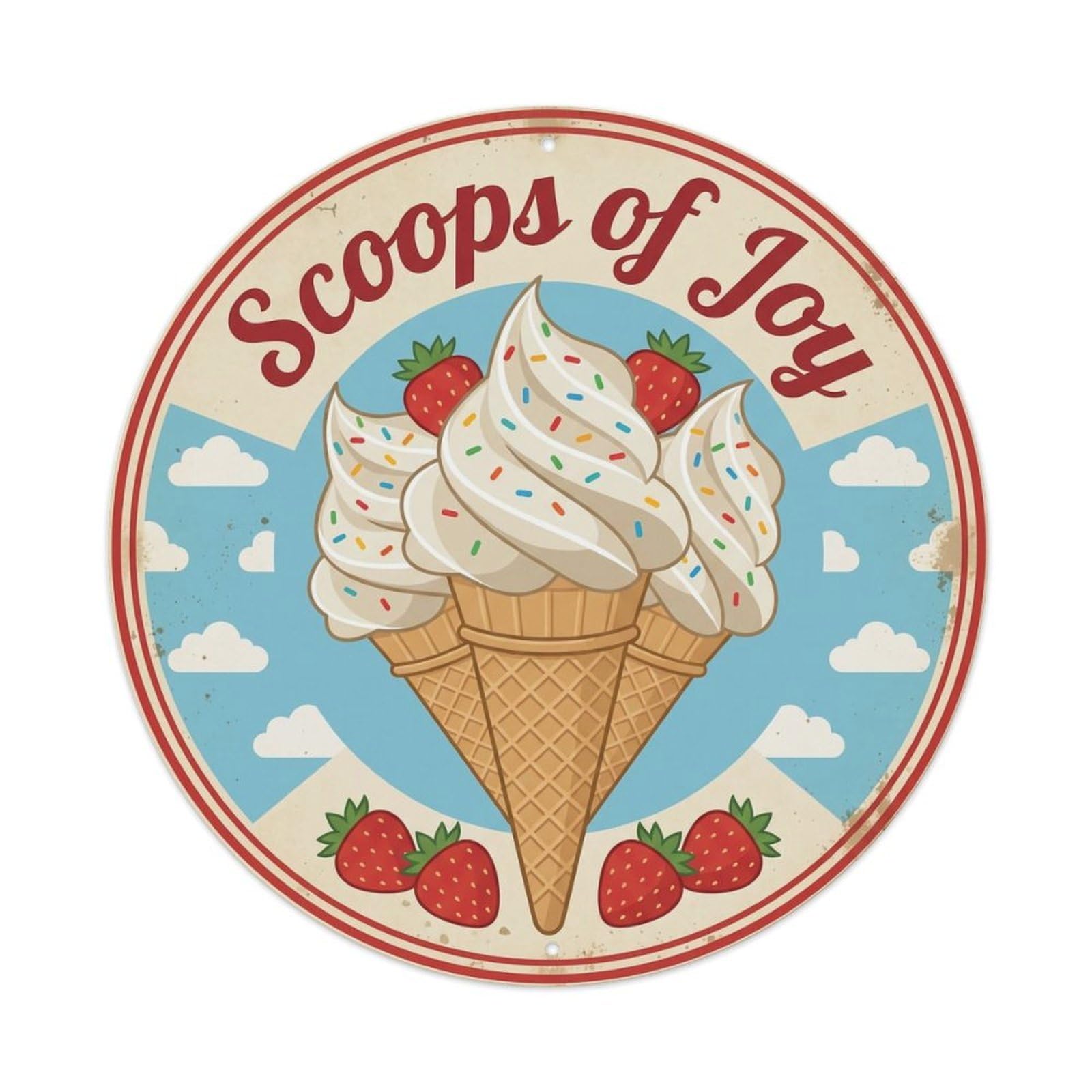 Scoops of Joy Nostalgic Decor Metal Tin Sign