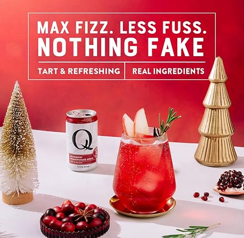 Miniatura 5 de Q Mixers Spritz de arándano y granada prémium - Mezclador de cóctel hecho con ingredientes reales, lata de 7.5 onzas, 24 unidades