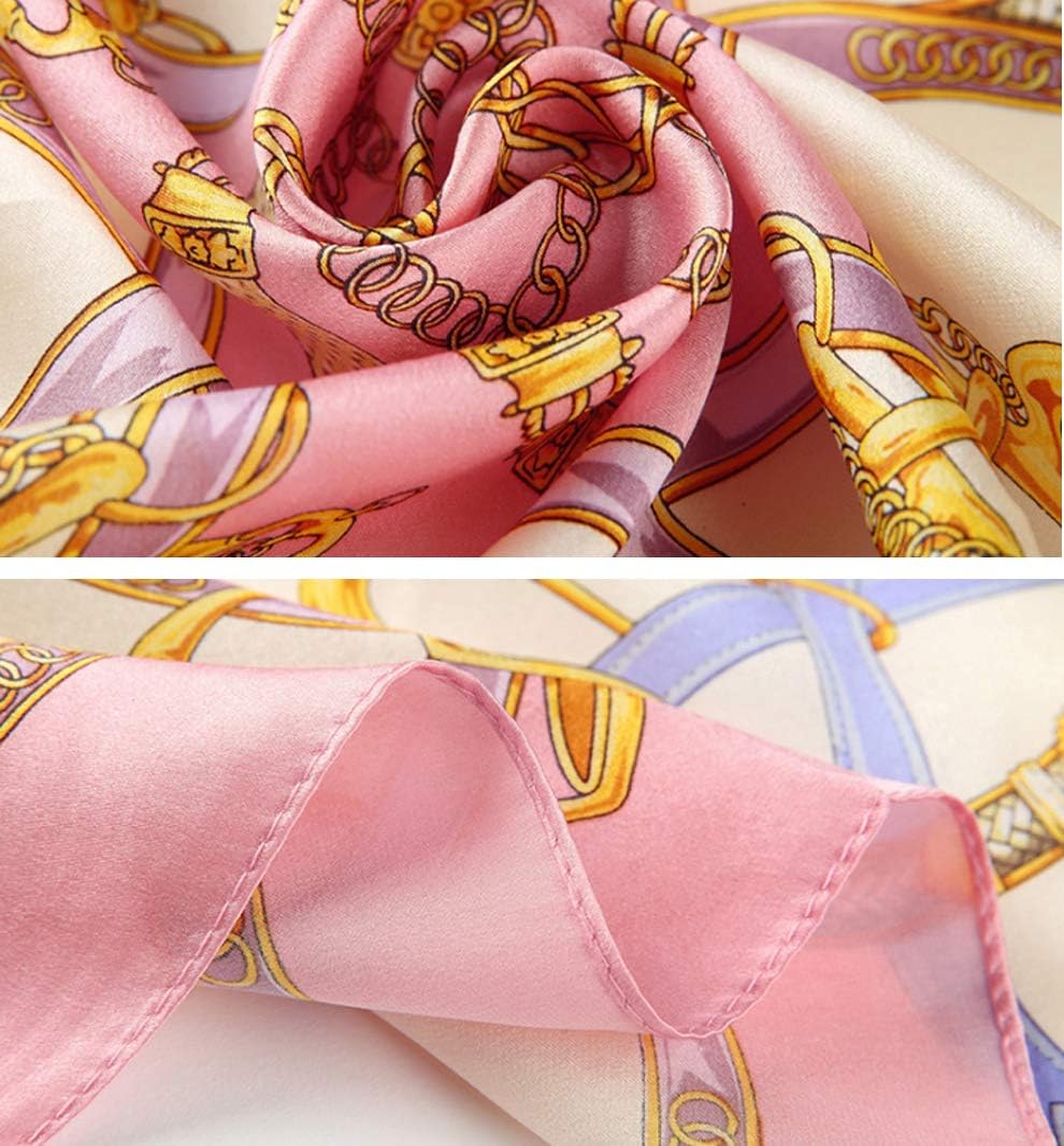 MEISEE 100% Mulberry Silk Scarfs Small Square Scarf 21" x 21" Neck Scarf Breathable Lightweight for Women Gift Packed - Image 3