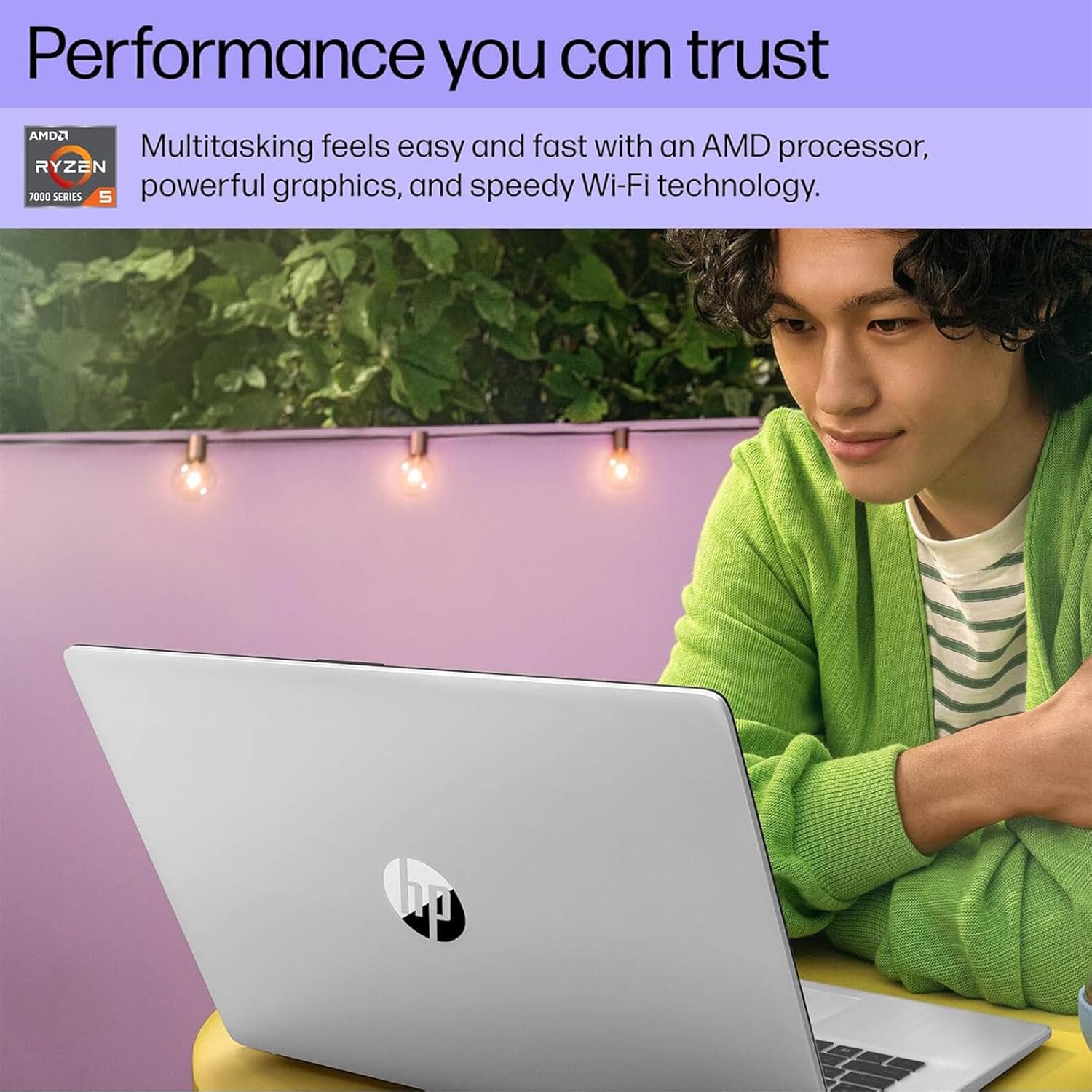 HP 17.3 inch Laptop, FHD Display, AMD Ryzen 5 7430U, 16GB RAM, 512GB SSD, AMD Radeon Graphics, Windows 11 Pro, Natural Silver, Webcam, HDMI, Wi-Fi 6, AI Copilot, w/Mytrix Accessory