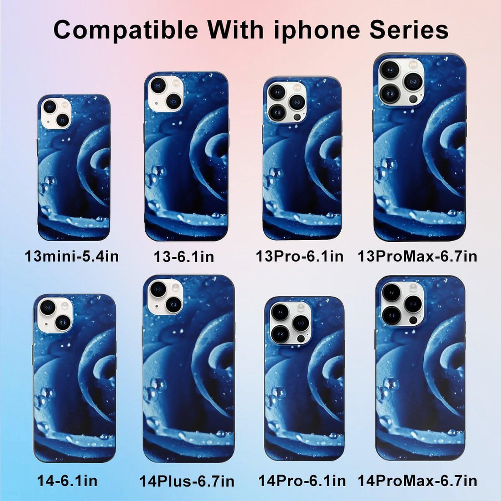 Amazon.co.jp: iPhone 16 Pro ケース 濡れた青い薔薇 iPhone 16 Pro 用