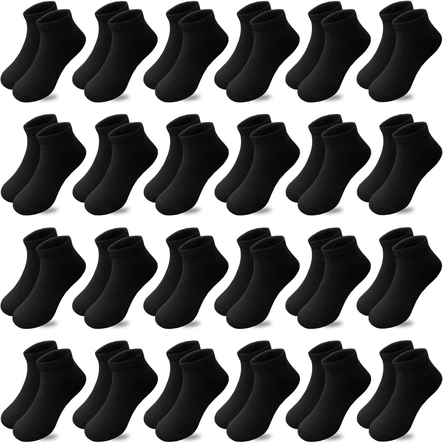24 Pairs Girls Socks Ankle Athletic Running Low Cut Sports Socks for Girls Boys