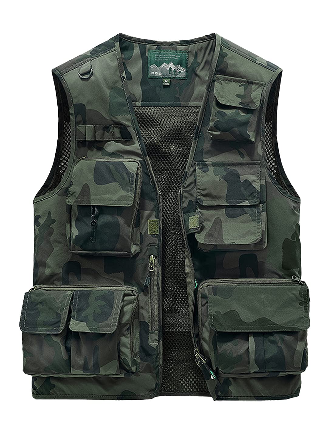 Gilet cargo en maille pour homme avec poches multiples