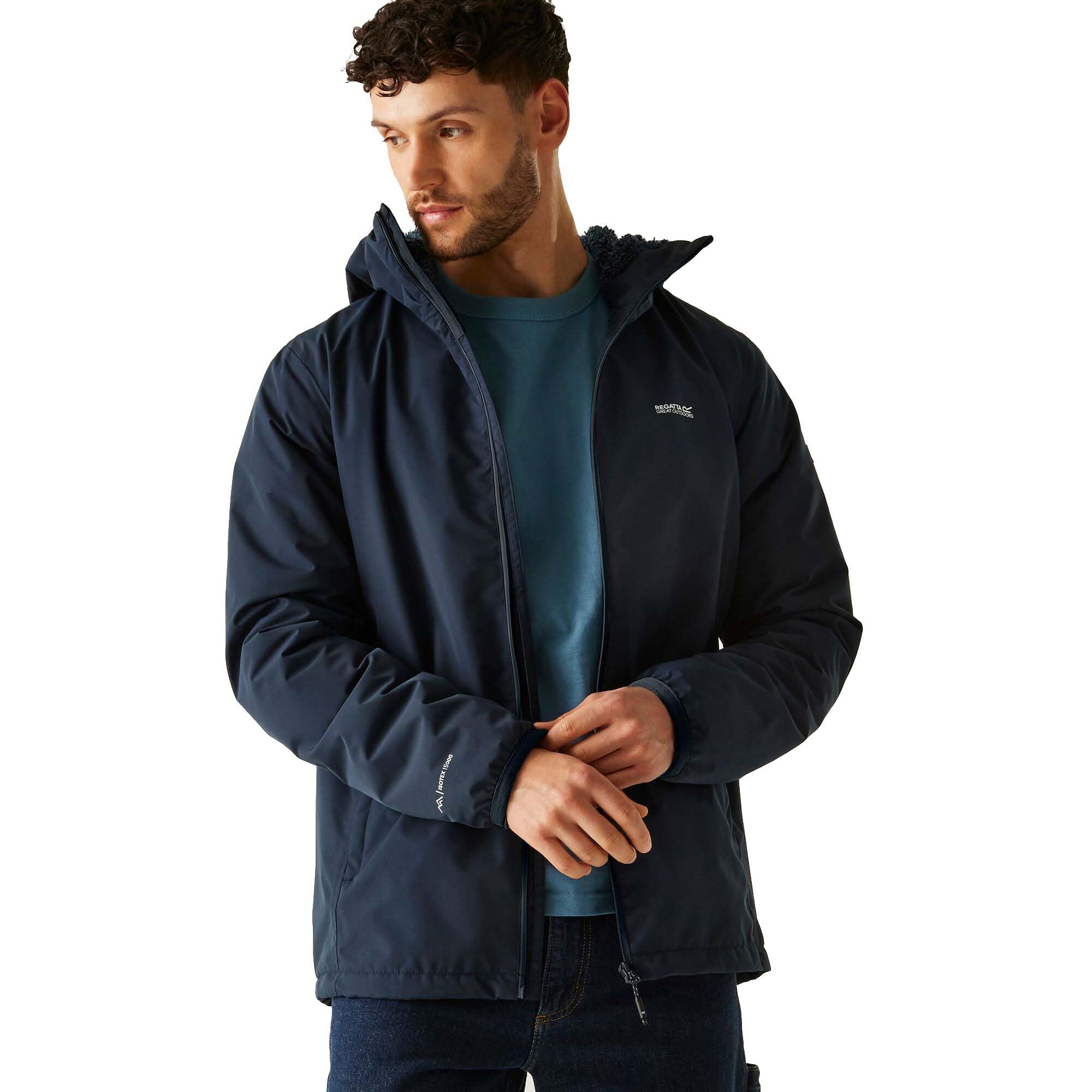 Regatta Men's Blue Balaton Waterproof Jacket Insulated Breathable Windproof Winter Coat