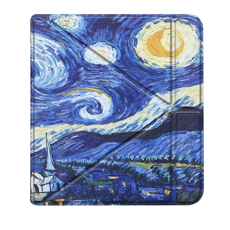 E-Book Leather Protective Cover Case for Kobo Libra H2O (Model N873) | Slim & Lightweight | Auto Sleep/Wake Flip Cover | Scratch-Resistant & Durable Blue-image-6
