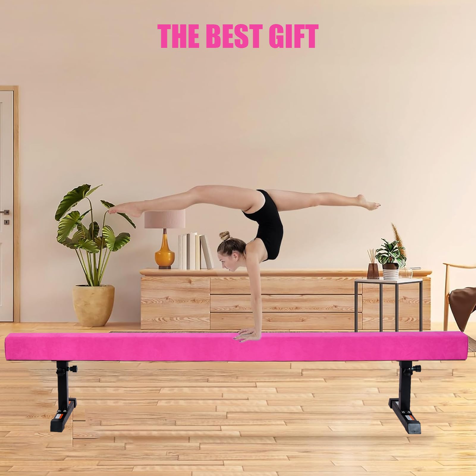 Ginnastica del fascio per la casa, fascio di equilibrio per i | Bilancia del bambino trave da 5,9 piedi,5 altezze Regolazioni e attrezzature di allenamento stabili per