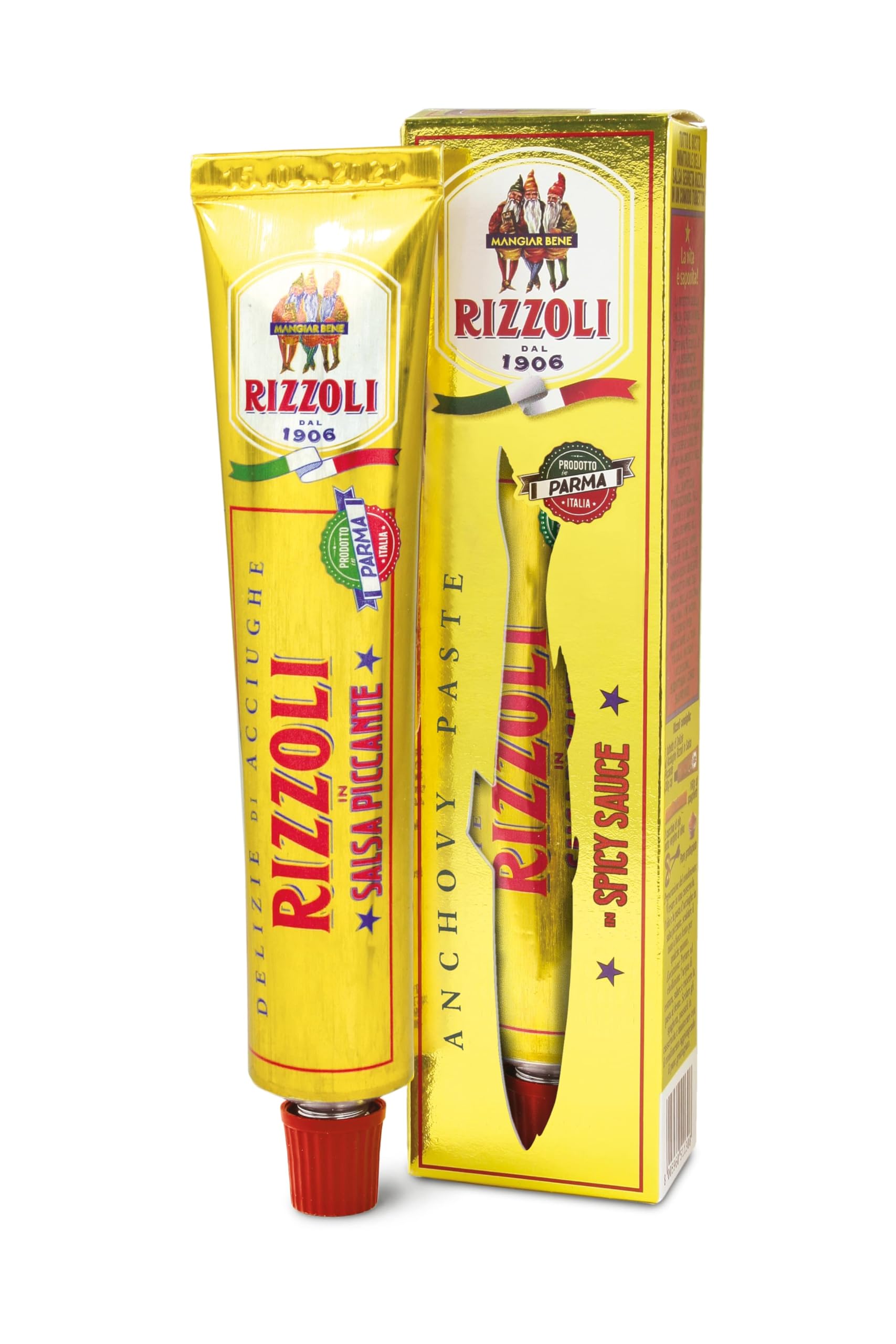 MANGIAR BENE RIZZOLI – Anchovies Spiced Paste – 60 Gr. Tube (100% Italian)