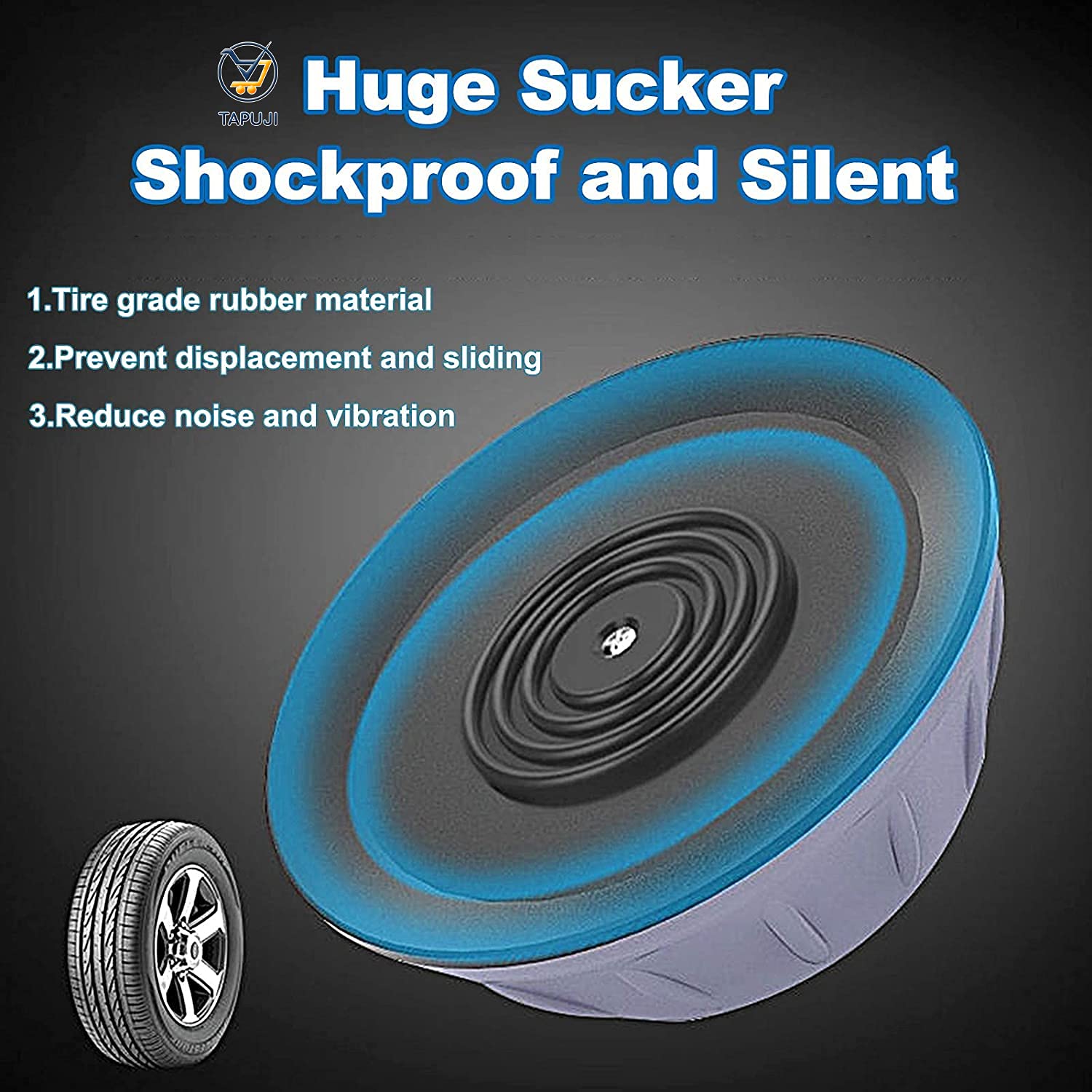 Chavda Anti Vibration Rubber Pad for Washing Machine, Refrigerator Floor Support Pads in Home, Kitchen, Bathroom Washing Machine Stable and Not Rust in Bottom of Washing Machine β Set of 4 2