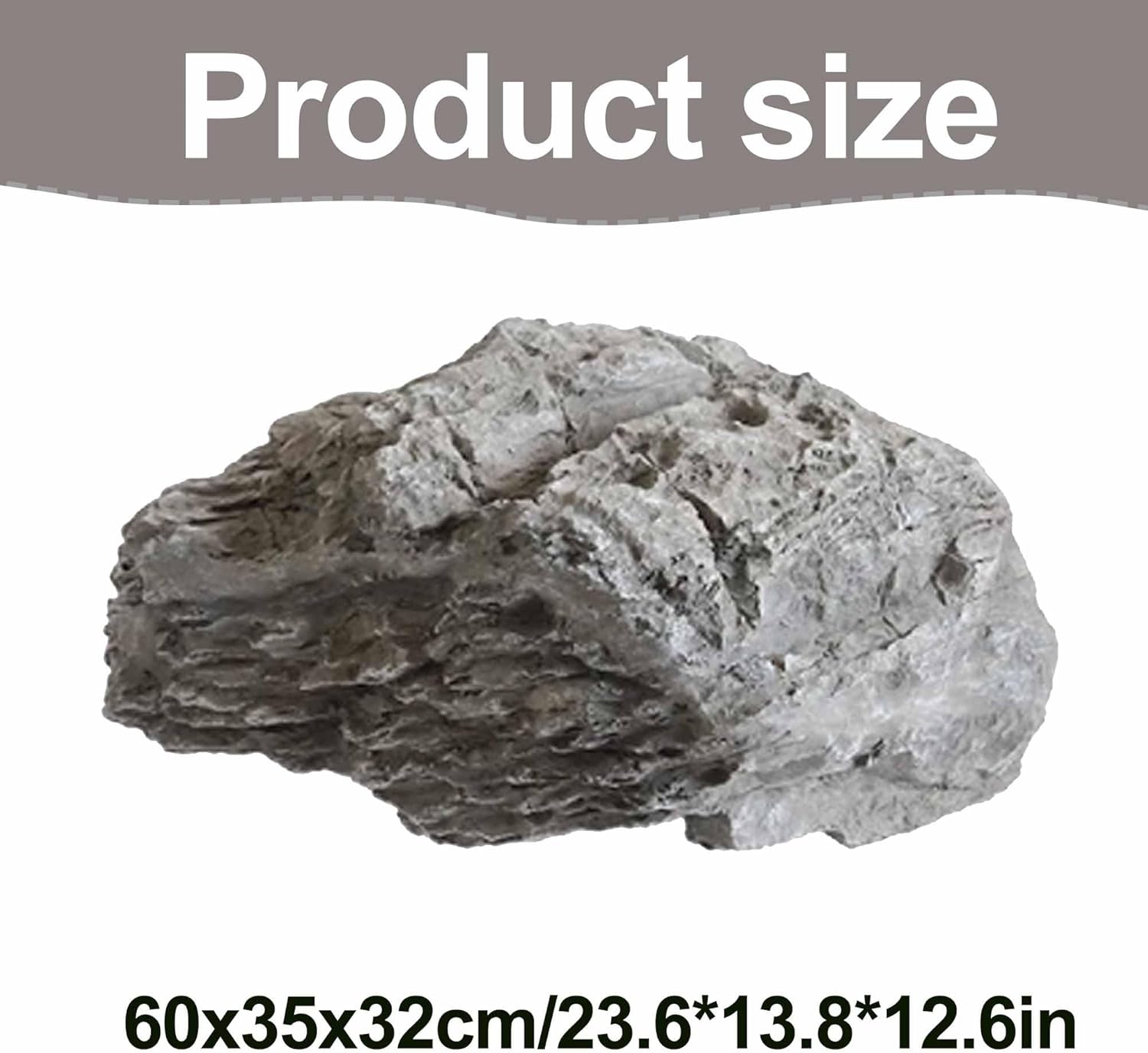 Outdoor Landscape Rocks Fiberglass Faux Rock Solid Fake Rock Cover for Yard Lightweight Artificial Rocks Aquarium Décor Garden Photography & Pool Landscapes(37.4 * 15 9.8in) (O