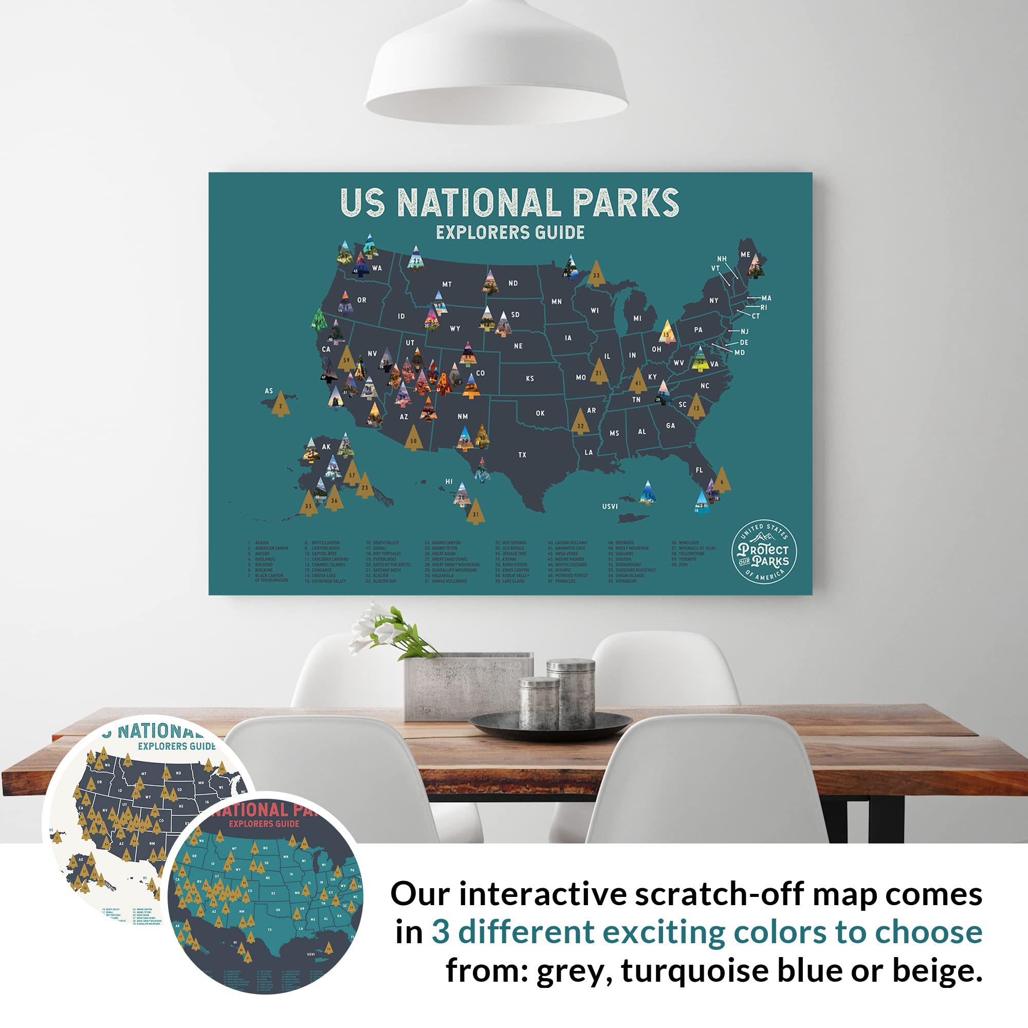 Buy Epic Adventure Maps US National Parks Scratch Off Poster, National