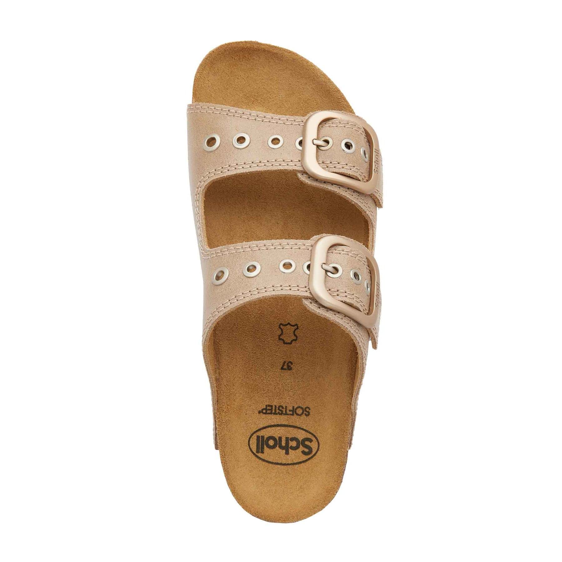 Scholl Buty damskie, Model Sandały Basowe Noelle F30611, Wykonane ze skóry.