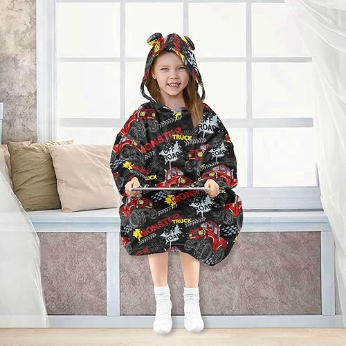 Miniatura 7 de JHKKU Wearable Blankets for Kids, Soft Warm Cozy Oversized Blanket Hoodie, Gifts 3-14 Y Boys Girls Teens with Pocket