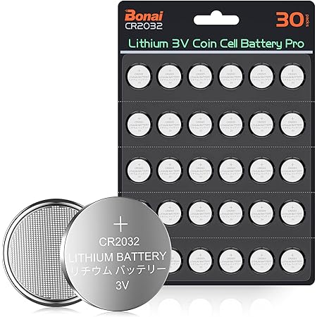 Amazon Bonai コイン電池 Cr2032 ボタン電池 Cr2032 H 240mah リチウム ボタン 電池 3v 30個セット Bonai 乾電池