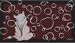 Dog Fashion Spa Polka Dot Yorkie No Slip Bathing Mat for Dogs
