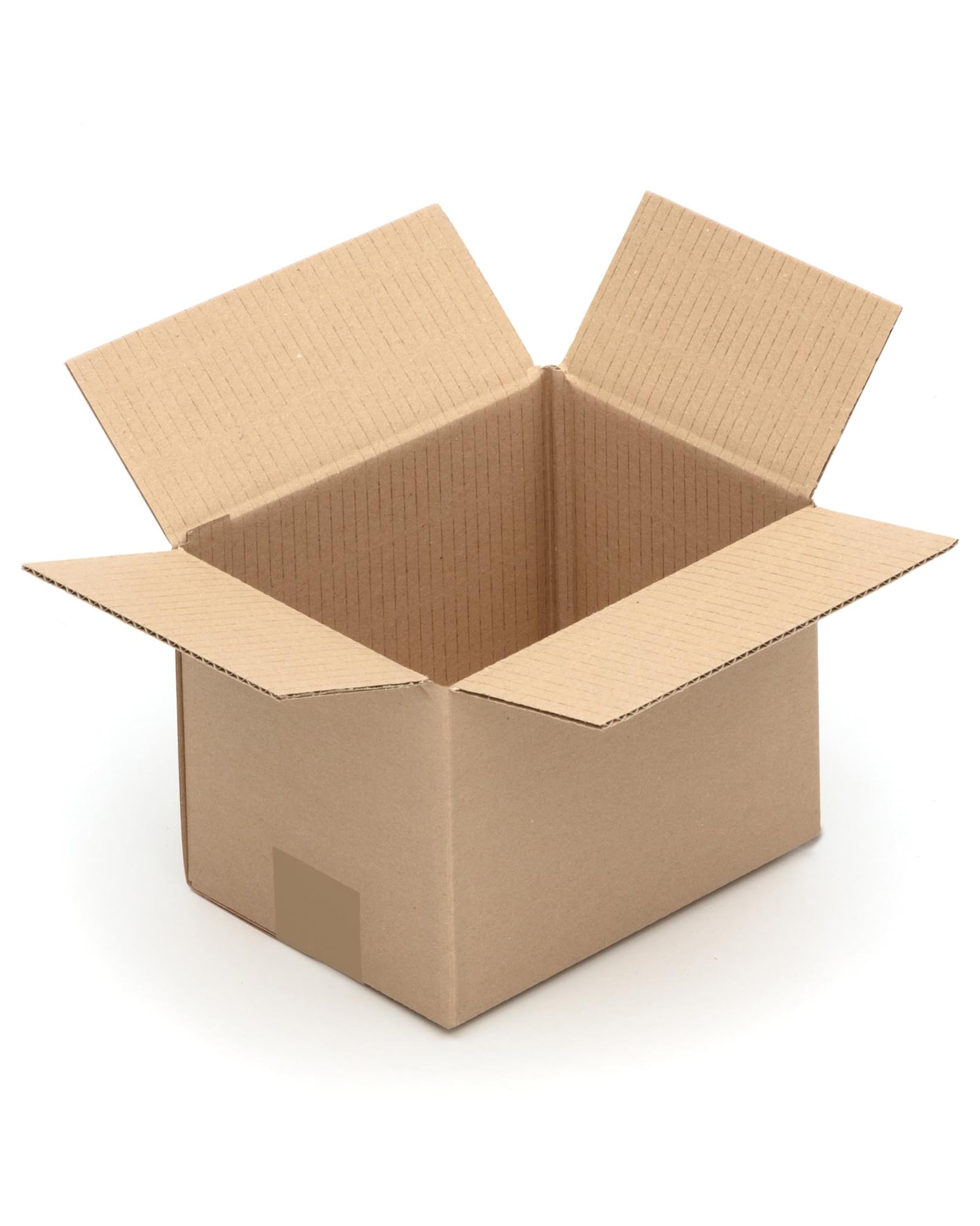 KK Verpackungen Versandkartons 200 x 150 x 150 mm Braun 1-wellig (Außenmaß 205 x 155 x 155 mm) | 150 Stück, Faltkartons Kartons für Versand als DHL Päckchen M Hermes Päckchen DPD GLS Paketklasse XS
