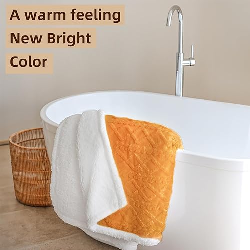 Miniatura 3 de K.Garden Manta de forro polar Sherpa para sofá, súper suave y acogedora, manta de felpa gruesa y cálida para invierno, manta reversible gruesa y