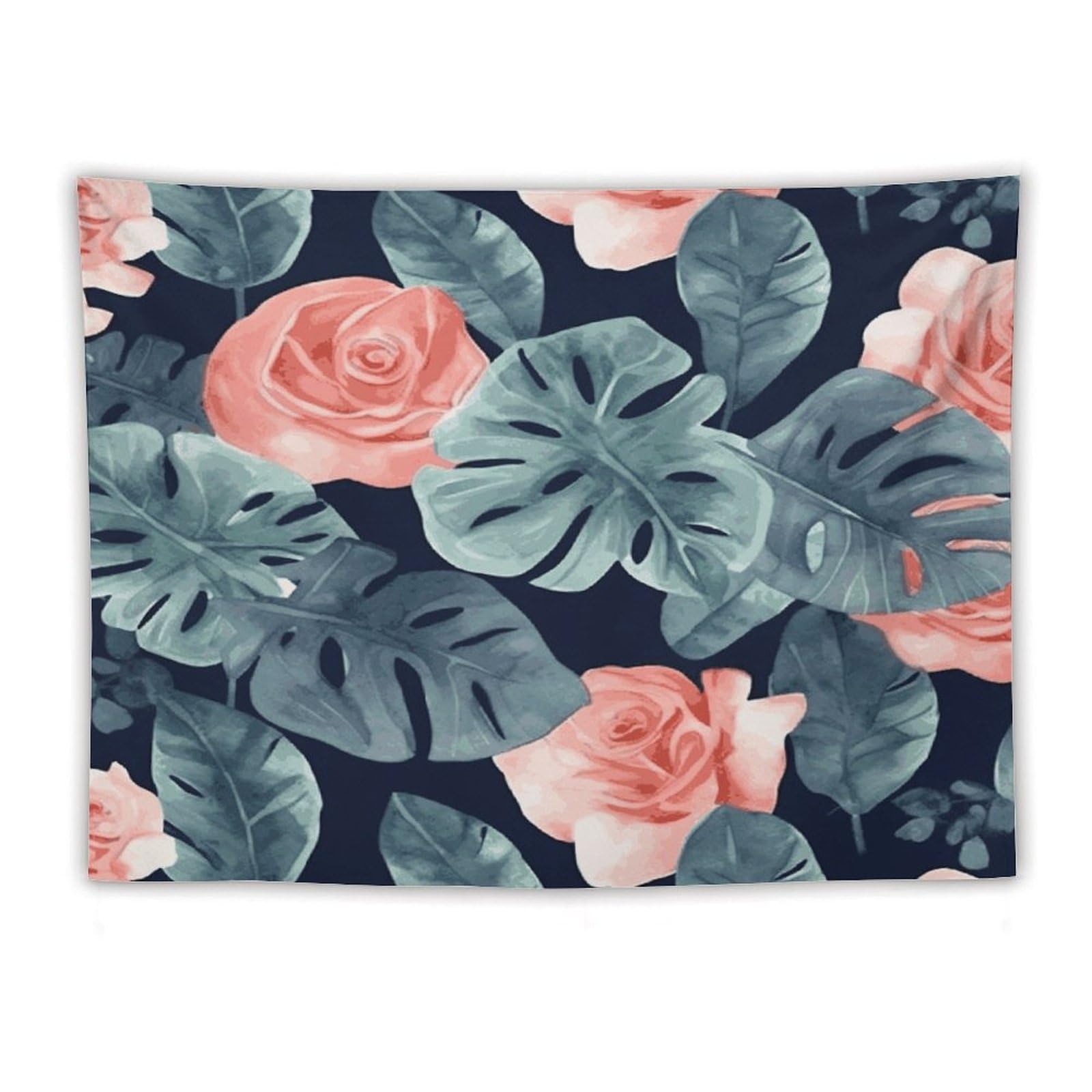 LDGSUPH Watercolor Monstera Pattern Tapestry Wall Hanging Decor Anti-fading Aesthetic Wall Tapestries Fashion Wall Blanket Decor Modern Wall Art Tapestry for Bedroom Home Decor 60"x80"
