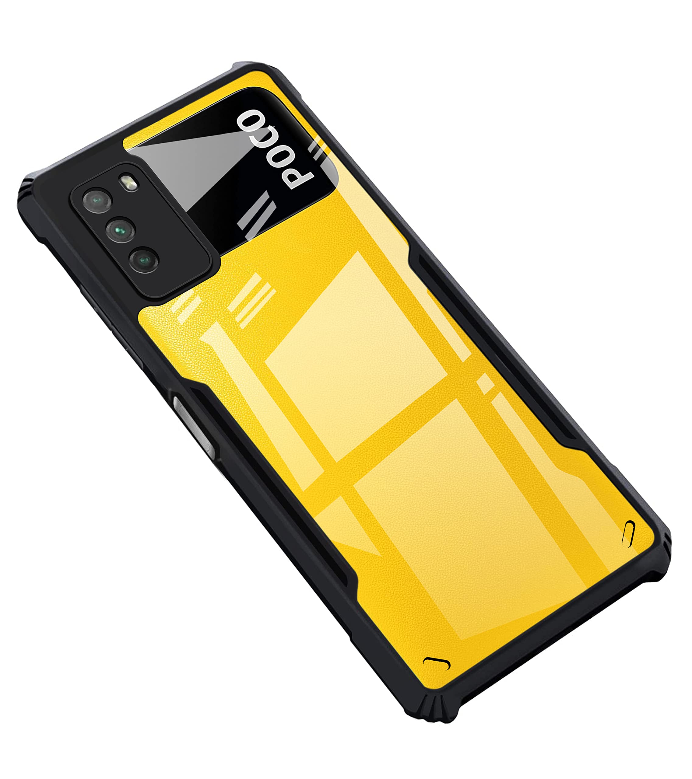 Amazon Brand - Solimo Mobile Cover for Poco M3 (Polycarbonate_Black)