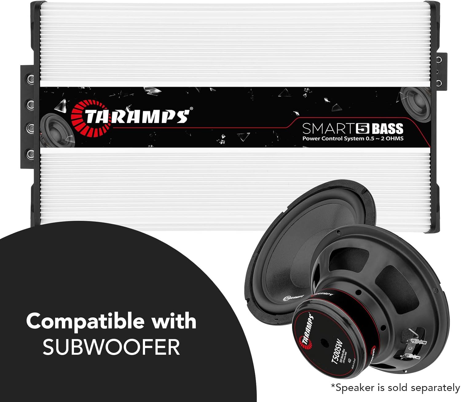 Taramps Smart 5 Bass Amplifier 0.5 to 2 Ohms 5000 Watts RMS, Multi Impedance, 1 Channel, High Power Class D, Monoblock, Great for Subwoofers, Smart 5k - Image 8