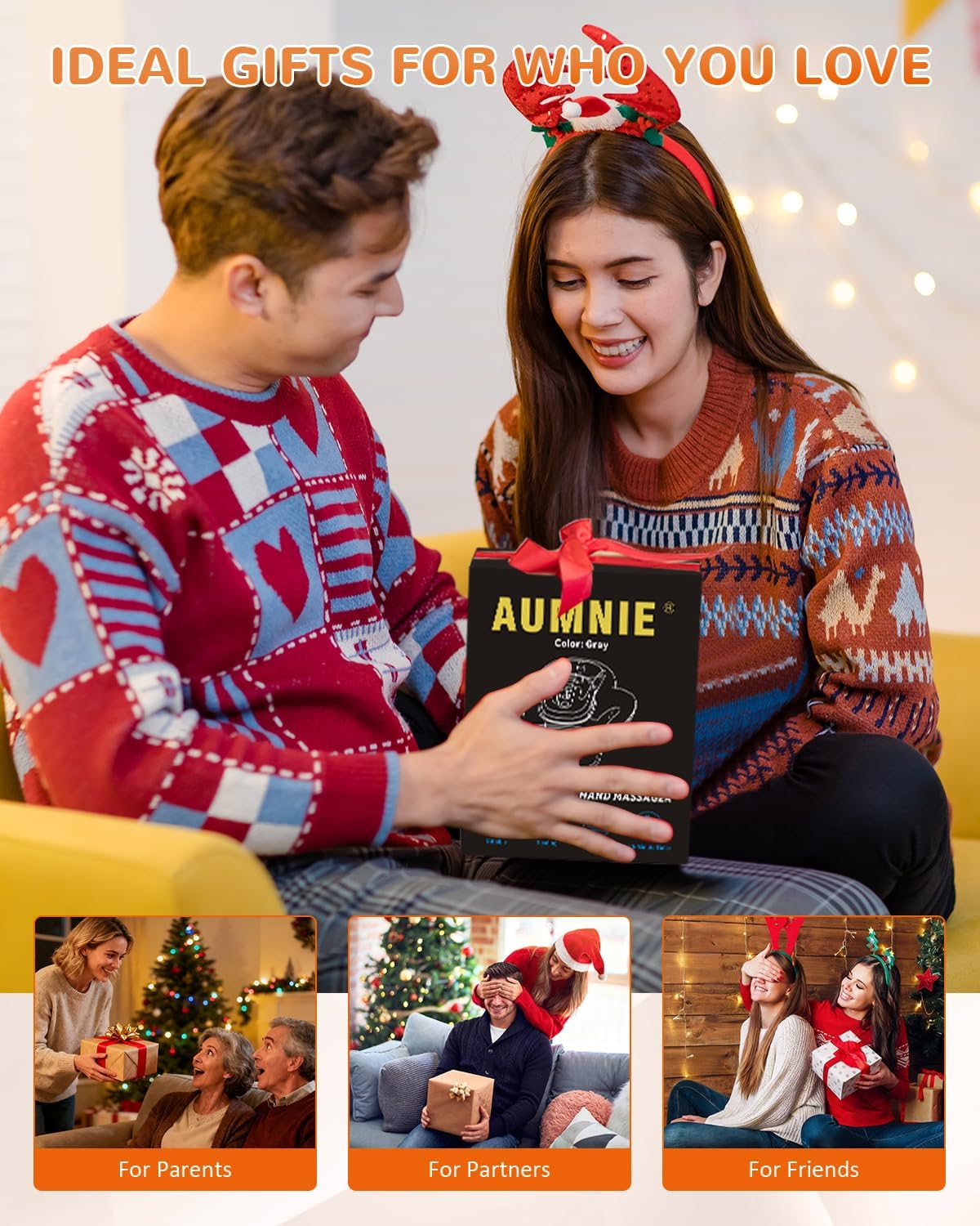 Hand Massager with Heat and Compression: Cordless Hand Massage Glove with 3 Modes, 5 Intensity & 3 Heat Therapy for Arthritis Carpal Tunnel Pain Relief-Valentine's Birthday Gifts for Women, Men(Gray) - Image 8