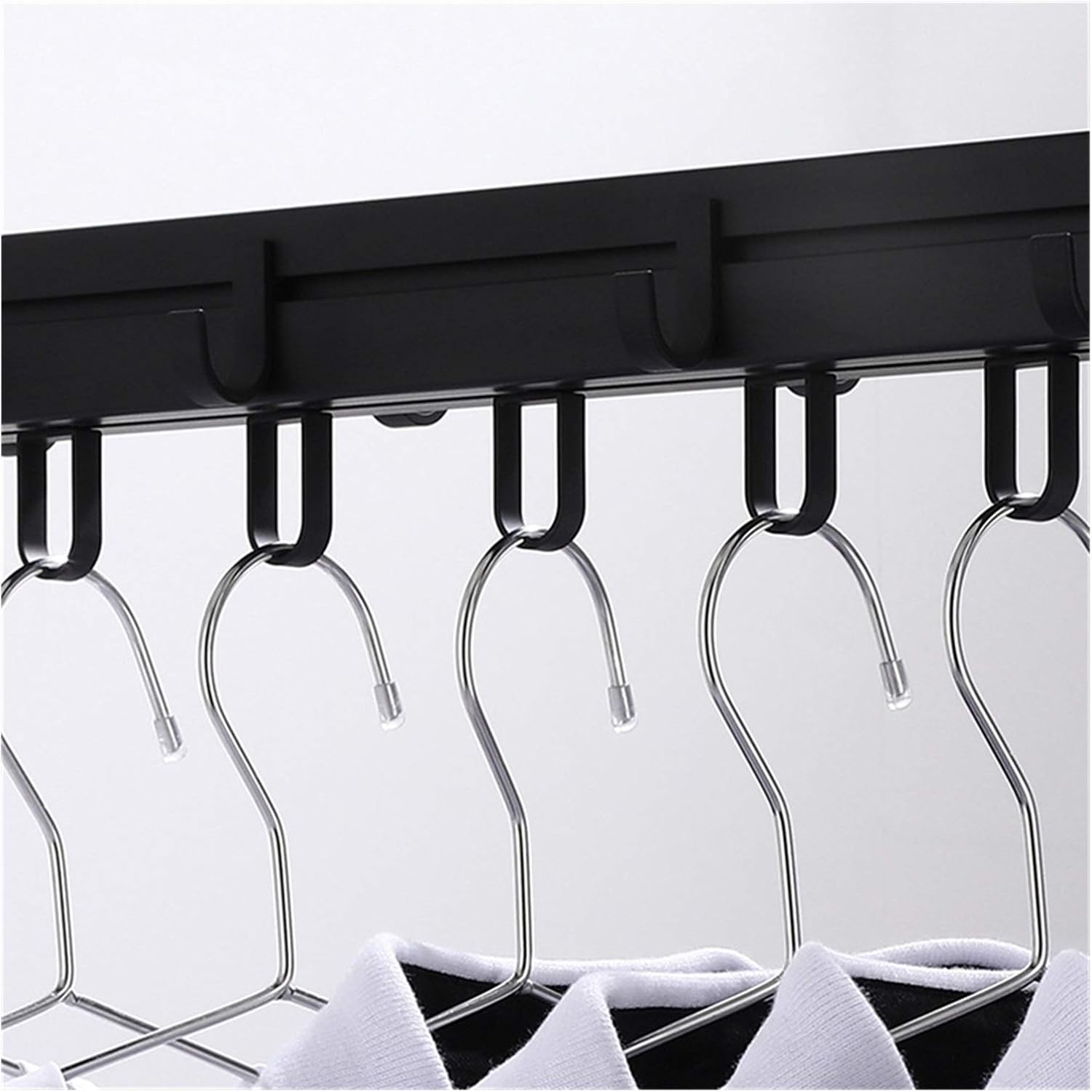 61.5cm Folding Drying Rack with 9 Coat Hanger & 12 Hooks Wall Mounted Telescopic Clothes Rack Indoor Outdoor Clothes Hanger Folding Drying Rack