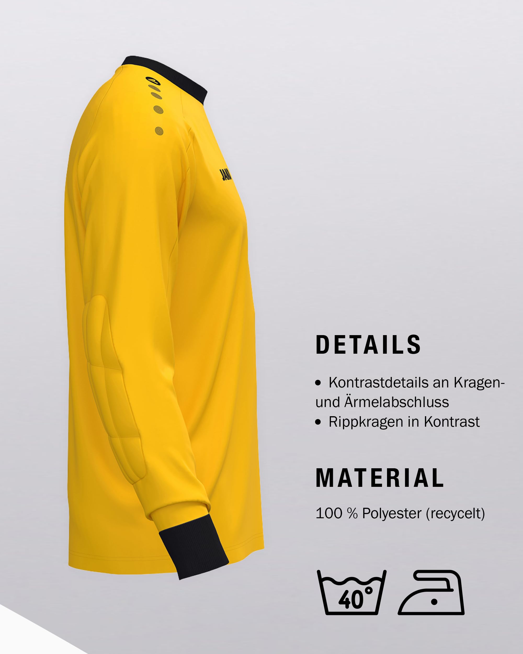 JAKO One Torwarttrikot Herren & Damen – Für Training und Wettkampf aus 100% recyceltem Polyester, atmungsaktiv & mit optimaler Passform