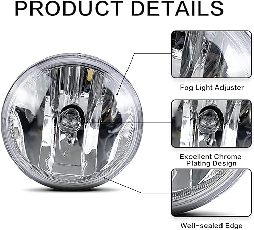 Miniatura 3 de WILD BEAR Luces antiniebla de repuesto para Chevy 07-14 SuburbanTahoe07-13 Avalanche10-13 Camaro15-16 Colorado15 SilveradoGMC AcadiaYukonYukon con