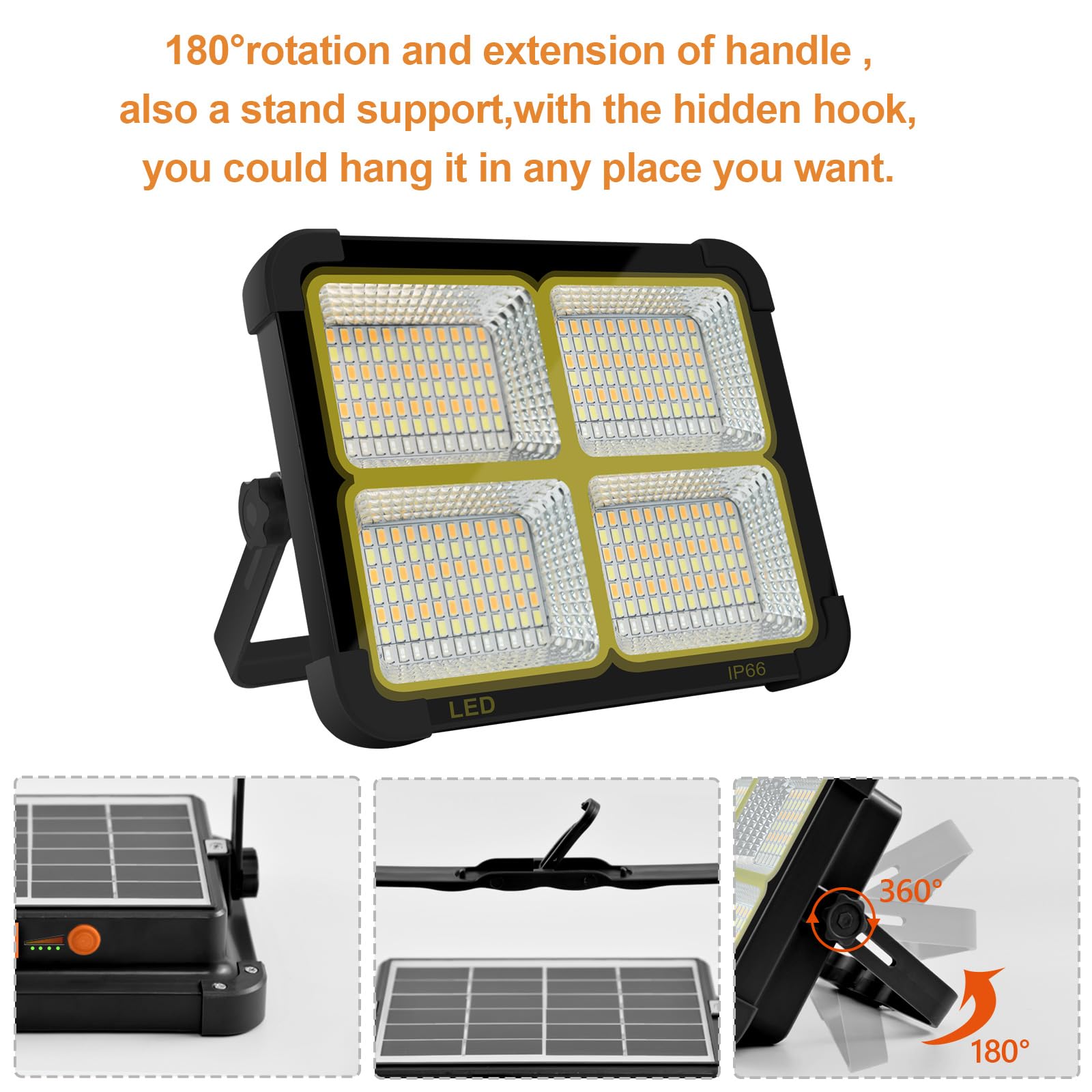 ☆作業灯 投光器 ランタン 充電式 100W 8600lm 高輝度