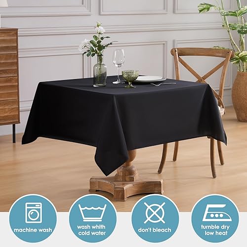 Miniatura 9 de VidaFete Paquete de 2 manteles rectangulares de poliéster de 60 x 84 pulgadas, resistentes a las manchas y a las arrugas, para cocina, comedor,