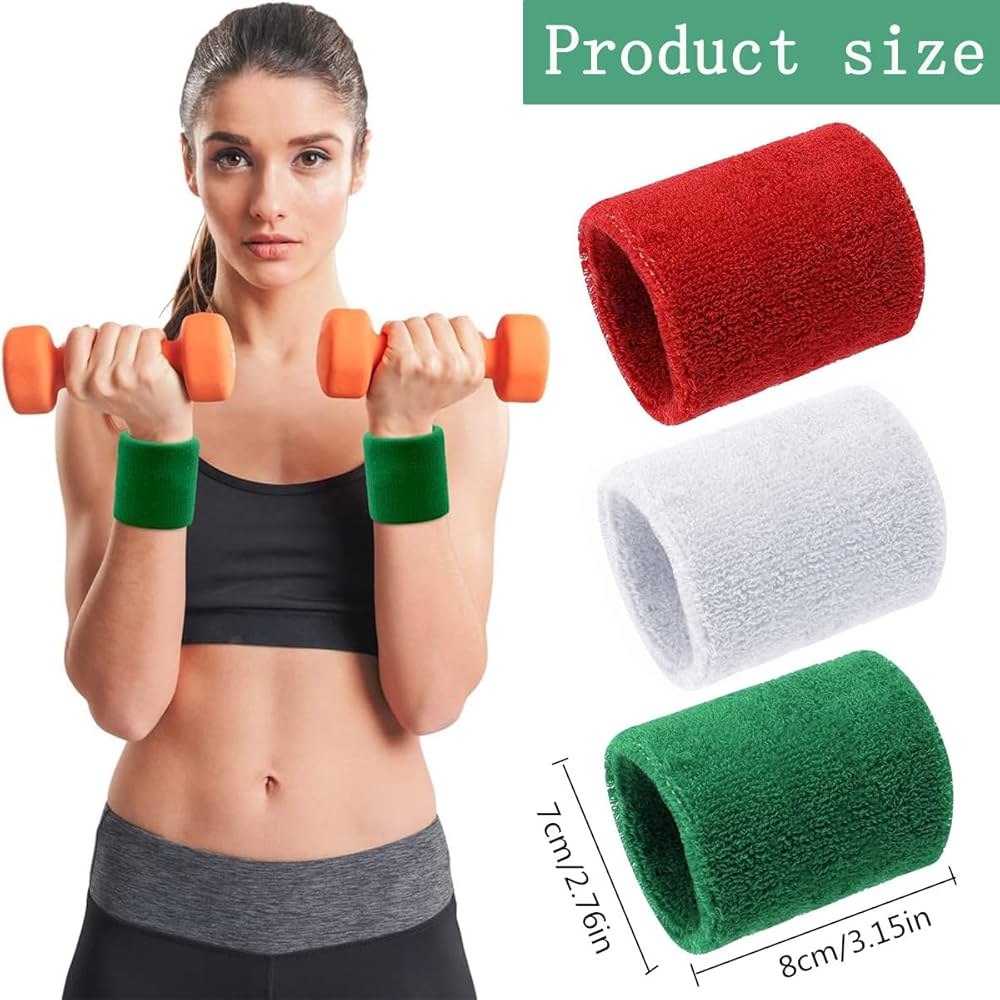 Amazon | Getrays スポーツ リストバンド 6本セット、3色 汗止め