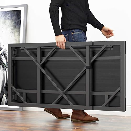 Miniatura 8 de Elephance Escritorio plegable para computadora de 40 pulgadas no necesita montaje plegable pequeño escritorio de oficina en casa escritorio de