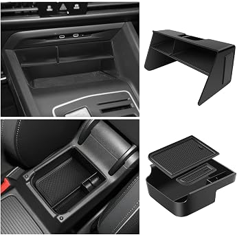[2 St ck] Kompatibel mit V-W Golf 8 MK8 GTI GTD GTE 2020/2021/2022/2023 2024 2025 Mittelkonsole Handschuhfach Armlehne Console Organizer Tray Aufbewahrungsbox Kompatibel mit Golf 8 Zubeh r